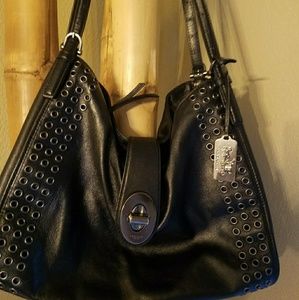 COACH Madison Grommets Large Carlyle Shoulder Bag